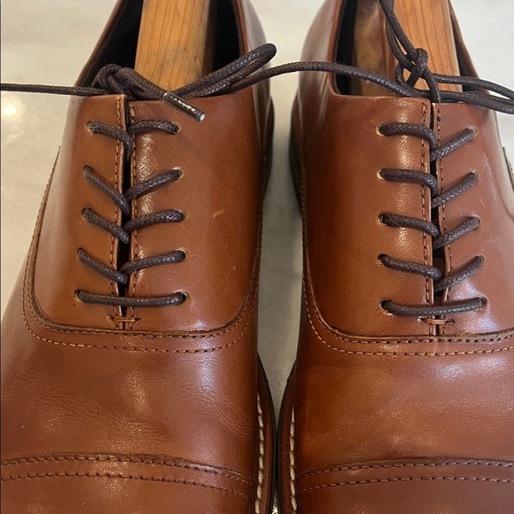 Kenneth Cole Reaction Klay Cap Toe Oxford with Flex Cognac Brown Shoes Size 10.5 - Picture 8 of 10